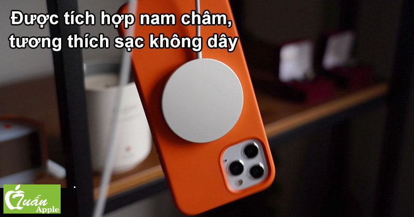 Ốp lưng Apple Silicone hỗ trợ Magsafe cho iPhone 12/12 Pro chính hãng