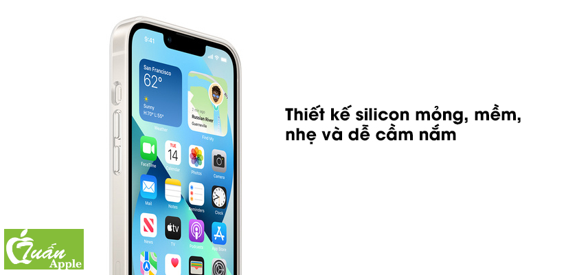 Ốp lưng MagSafe iPhone 13 Apple Silicone Clear Case Chính hãng